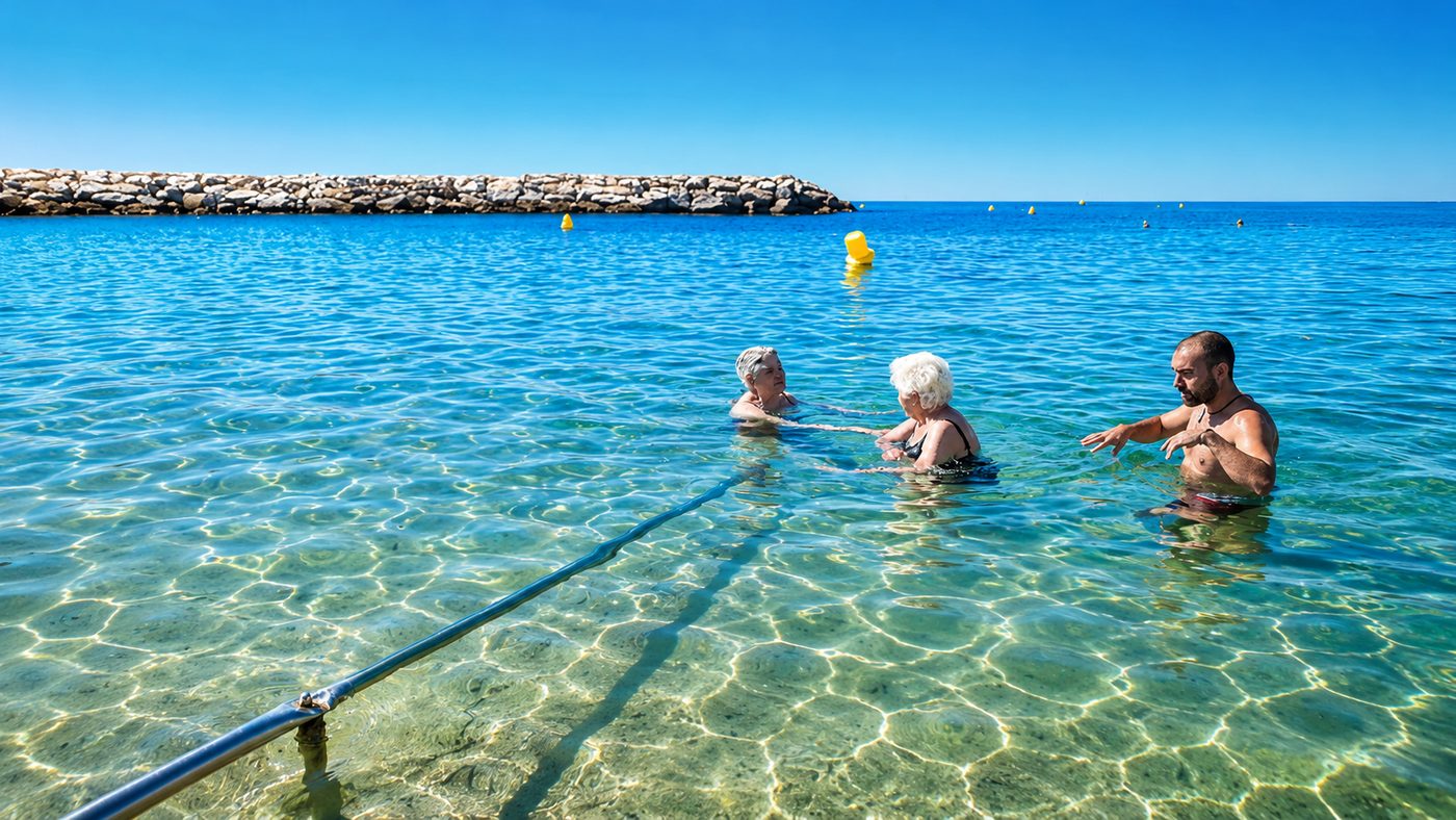 Usuaris de Mar i Sol en una activitat vora el mar